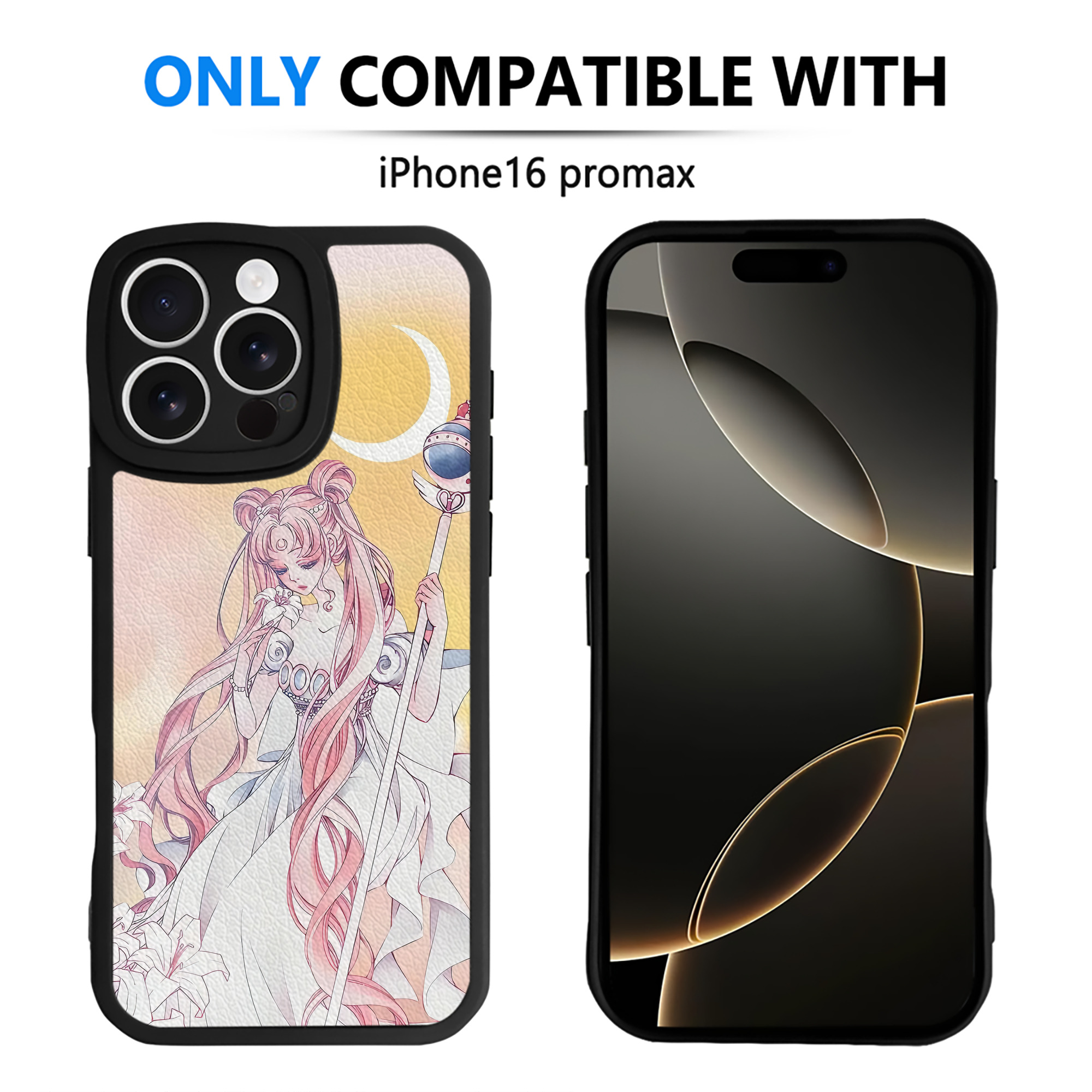 （画像用） 美少女戦士セーラームーン Sailor Moon 【iPhone 16シリーズ対応】シリコンスマホケース（レザー調） 材質：シリコン